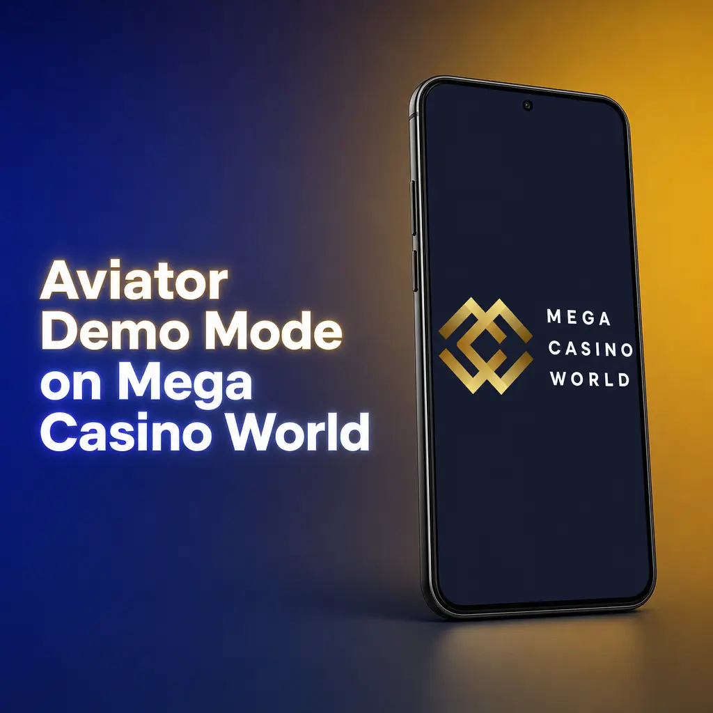 Aviator demo mode screen on Mega Casino World