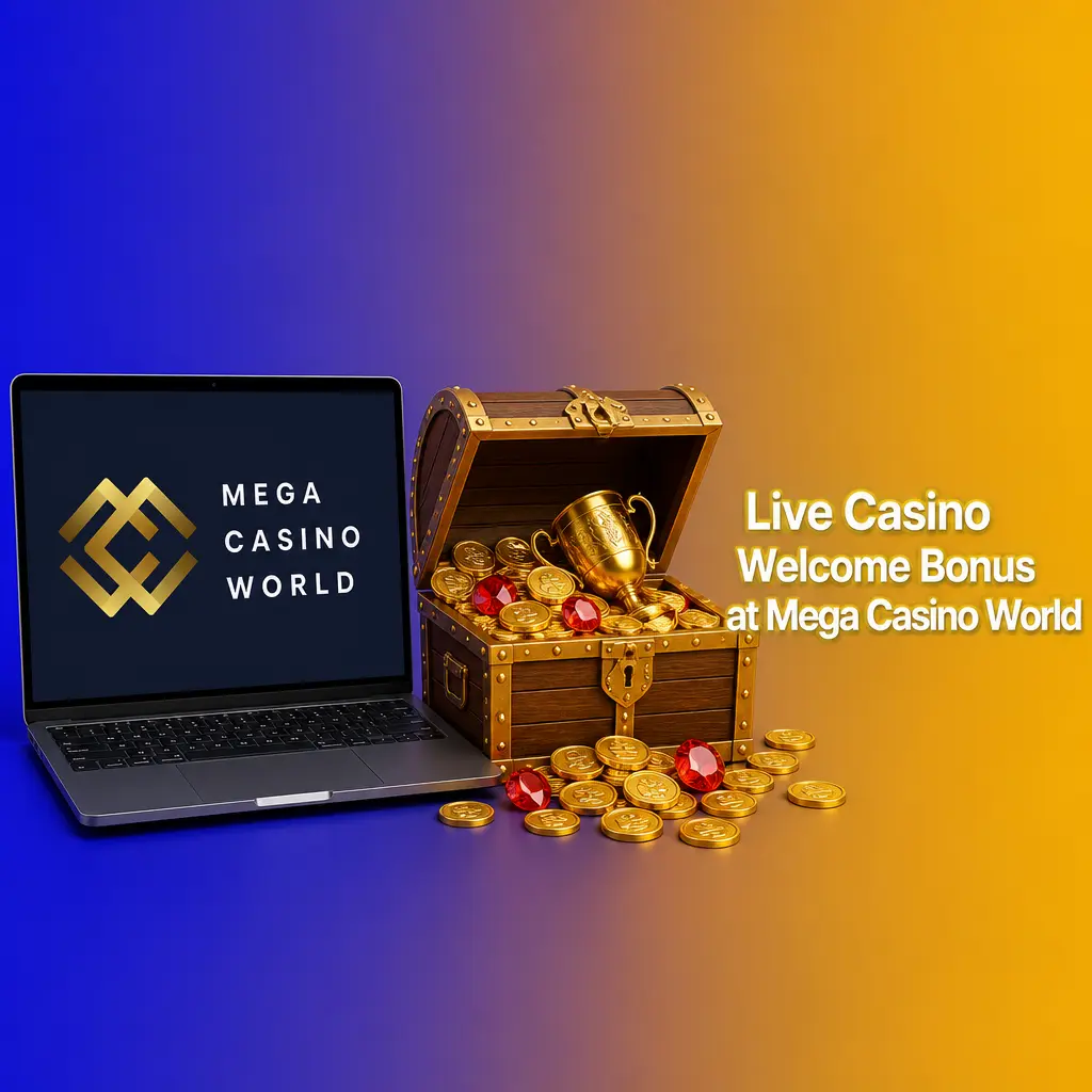 Live casino welcome bonus at Mega Casino World